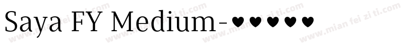 Saya FY Medium字体转换